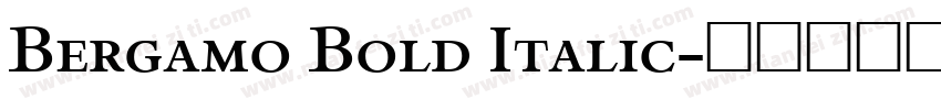 Bergamo Bold Italic字体转换